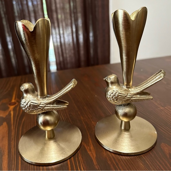 SET OF TWO Anthropologie Marizia Sparrow Candle Holder - Picture 13 of 13